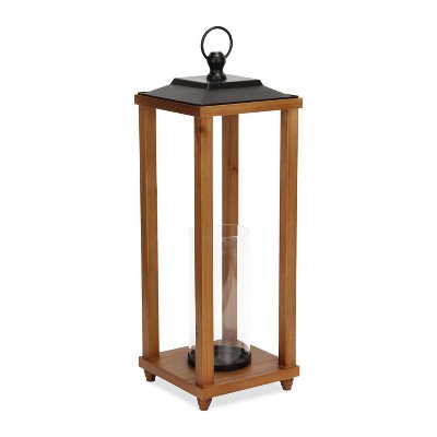 Cheung's Vivora Wood & Metal Open Side Lantern - Large