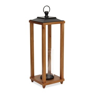 Cheung's Vivora Wood & Metal Open Side Lantern - Large - 1 of 4