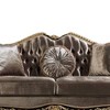87" Betria Sofa Light Green Velvet with 5 Pillows: Gold & Black Finish - Acme Furniture - 4 of 4