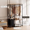 Portable Clothes Rack, Clothes Rack With Bottom Mesh Storage Shelves, Oxford Cloth Storage Bag Multi-functional Clothing Rack For Bedroom - 3 of 4