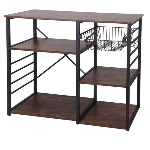 Iron and discount wood bakers rack