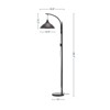 Aukfa Elegant 68.3" Arched Floor Lamp - Adjustable, Sturdy & Versatile for Living Room, Bedroom, Office - 4 of 4