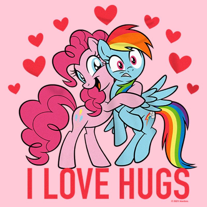 Girl's My Little Pony: Friendship is Magic I Love Hugs T-Shirt, 2 of 4