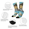 Capoeira Culture Brazilian Motifs Women Printed Crew Socks Funny Funky Socks Soft Polyester Novelty Gifts for Artists Men - 4 of 4