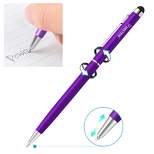 Insten 2-in-1 Universal Touchscreen Stylus & Ball Point Pen Compatible with iPad, iPhone, Chromebook, Tablet, Samsung, Touch Screens, Purple