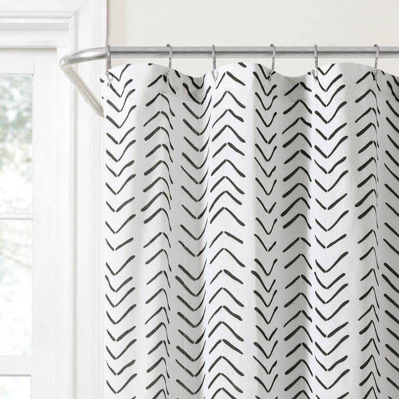 72"x72" Hygge Modern Arrow Linen Shower Curtain - Lush Décor, 2 of 6