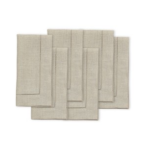 Solino Home Linen Classic Hemstitch Dinner Napkins - 1 of 4
