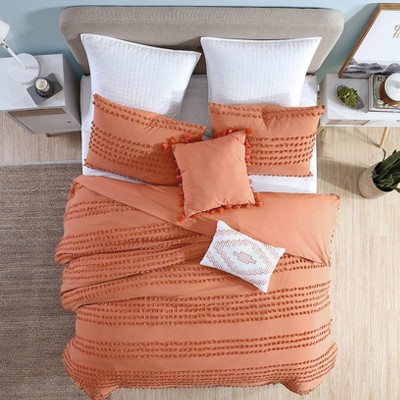 Faded Denim Full Cotton Down Alternative Comforter Set