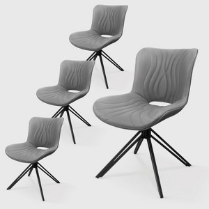 Vatros Upholstered Mid-century Modern Swivel Dining Chairs Set of 4 - 1 of 4