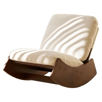NicBex Corduroy Glider Rocking Chair,Upholstered Nursery Rocker Chairs with Retro Striped Pattern,Modern Rocking Chair,Nursing Chair for Bedroom