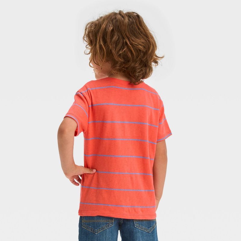 Toddler Boys' Striped Short Sleeve Pocket T-Shirt - Cat & Jack™, 2 of 4