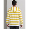 Lars Amadeus Men's Long Sleeves Drawstring Striped Hooded Sweatshirts - 3 of 4