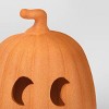 Textured Jack O' Lantern Decorative Sculpture - Hyde and EEK! Boutique™ Terracotta Orange - 3 of 3