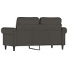 vidaXL Modern 2-Seater Sofa in Luxurious Dark Gray Velvet with Sturdy Metal and Plywood Frame – Comfortable, Stylish, and Easy-to-Assemble. - 4 of 4