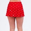 Calypsa Women's Chlorine Resistant High Waisted Mini Swim Skirt With Shorts Plus Size - 2 of 4
