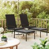 vidaXL Sun Lounger Grey PE rattan, galvanized steel, fabric (100% polyester) - 2 of 4