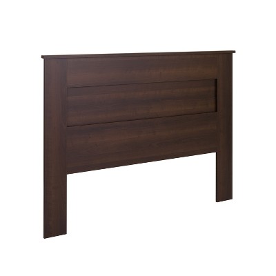 Espresso Queen Flat Panel Wood Headboard