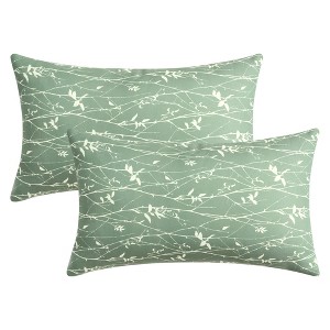 REGALWOVEN Floral Pattern Decoration Throw Pillow Cover for Outdoor Indoor 2 Pcs - 1 of 4