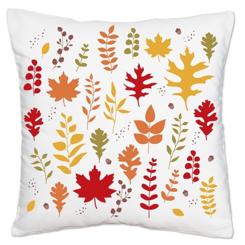 Soft Abstract Large Leaf Throw Pillow by City Art