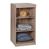 Honey-Can-Do 2 Shelf Stackable Open Cabinet Oak: Modular Storage Bookcase, MDF & Particle Board, 3 Shelves, 60 lb Capacity - 2 of 4