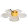 Totalee Gift Daisy Platter & Bowl w/ Spreader Set of 3 Ceramic White 7.6 oz - 2 of 4
