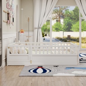 VYNXARIA Full Size Floor Bed with High Security Barrier - 1 of 4