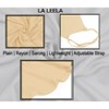 LA LEELA Women's Beachwear Swimsuit Summer Vacation Holiday Bikini Cover Up Spaghetti Strap Backless Swimwear - 3 of 4