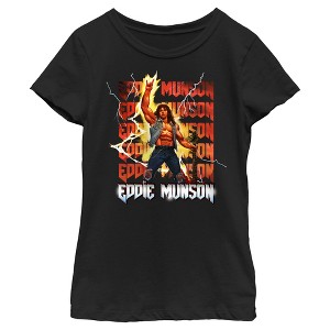 Girl's Stranger Things Rockstar Eddie Munson T-Shirt - 1 of 4