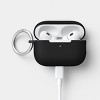 AirPods Pro (1/2 generation) Silicone Case with Clip - heyday™ Black with Silver - 2 of 3