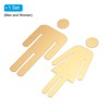 Unique Bargains Self-Adhesive Decor Office Business Men Women Restroom Sign 1 Set - 3 of 4