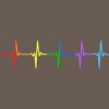 Adult Design By Humans Pride Rainbow Heartbeat By Thingsandthings Racerback Tank Top - 2 of 2