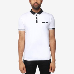 X RAY Men's Short Sleeve ribbed cuffs Polo Shirt - 1 of 2