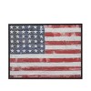 Wood American Flag Wall Decor with Black Frame Red - The Novogratz: Indoor Patriotic Art, 35.5" x 47.2" - 2 of 4