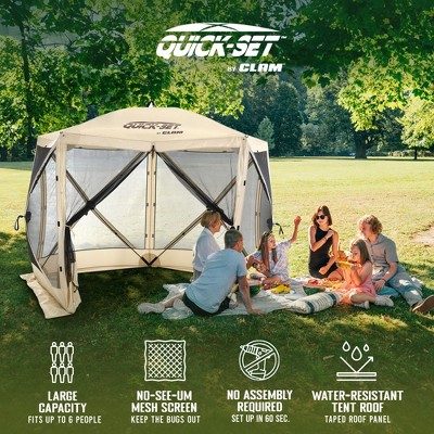 Green 9' x 9' Portable Outdoor Gazebo Canopy Shelter