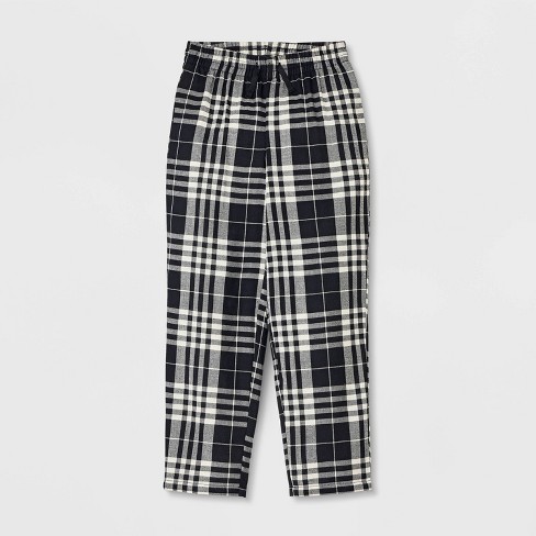 Kids black and white plaid pajama pants sale