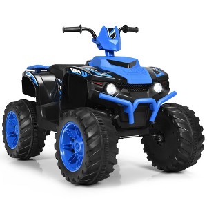 Costway 12V Kids 4-Wheeler ATV Quad Ride On Car w/ LED Lights Music  USB - 1 of 4