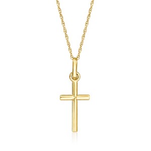 Pure Collection by Ross-Simons 14kt Yellow Gold Cross Pendant Necklace - 1 of 4