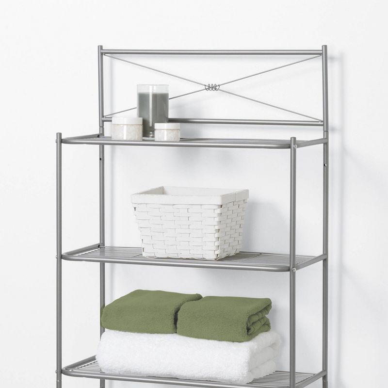 Spacesaver Over the Toilet Etagere Brushed Nickel - Zenna Home, 5 of 8