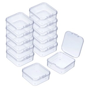 Unique Bargains Clear Small PlasticSquare Anti-Oxidation Jewelry Storage Box with Lids - 1 of 4