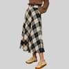 Anna-Kaci Women's Plaid A-Line Midi Skirt with High Waist - 4 of 4