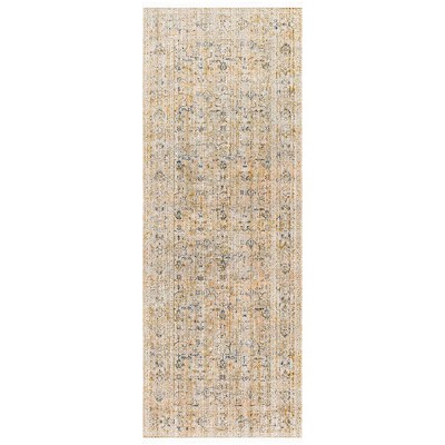 Mark & Day Margaret 2'8"x7'3" Runner Washable Woven Indoor and Outdoor Area Rugs Moss Orange