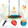Safstar 40 Inch Saucer Tree Swing with Pillow Handle Adjustable Hanging Rope, Round Flying Swing Seat for Kids, Outdoor Round Platform Swing - 4 of 4