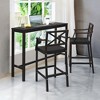 Outdoor Bar Stools Set of 2, 26 Inch All Weather HDPS Patio Counter Height Barstools with Back & Footrest, Aluminum Bar Stool Chairs - 4 of 4