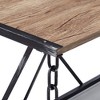 Royal Hampton Wooden Desk With Metal 'X' Frame, Rustic Oak Brown - 4 of 4