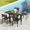 Crestlive Products Modern Aluminum Outdoor Dining sets Expandable Patio Dining Table with arm chairs for 4-6 People Outside - 2 of 4