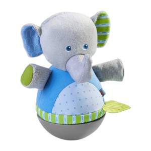 HABA Roly Poly Elephant Soft Wobbling & Chiming Baby Toy - 1 of 4