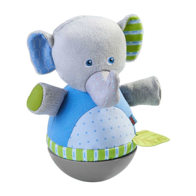 HABA Roly Poly Elephant Soft Wobbling & Chiming Baby Toy, 1 of 7