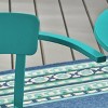 Haiti 3pc Iron Patio Bistro Set - Matte Teal - Christopher Knight Home - 3 of 4