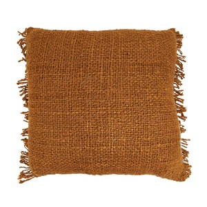 Saro Lifestyle Fringe Throw Pillow Cover - 1 of 3