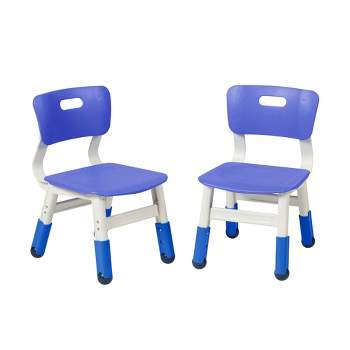 ECR4Kids Resin Classroom Chairs, Indoor Kids Seating with Adjustable Seat Height (2-Pack)